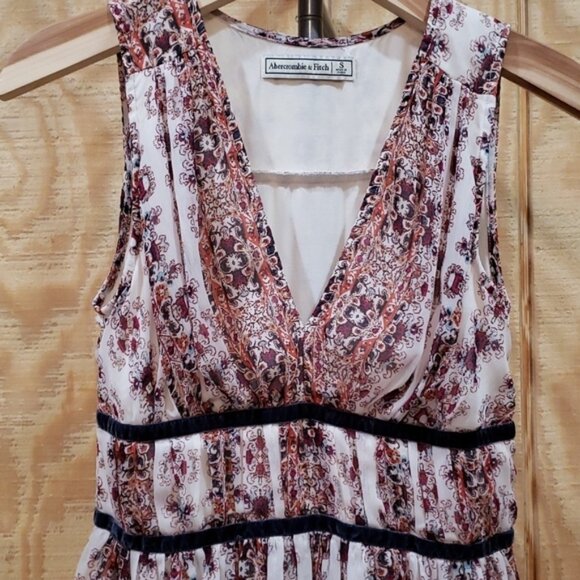Abercrombie & Fitch Multi Floral Sleeveless V Neck Dress Size S - Picture 2 of 6